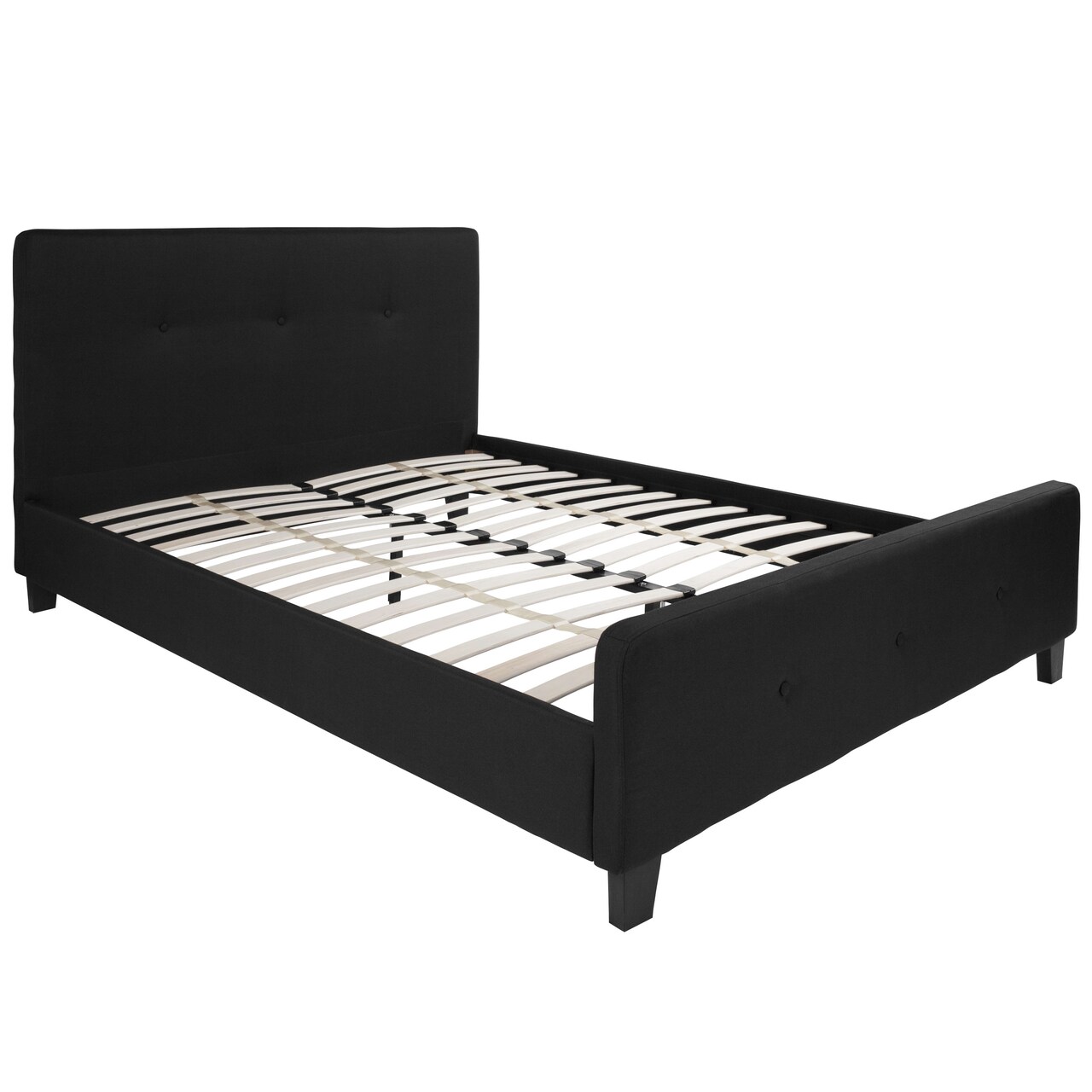 Merrick Lane Clarendon Platform Bed Contemporary Tufted Upholstered Platform Bed with Footboard